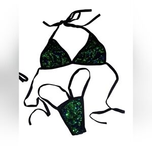 Clothes: Authentic Cirillas Exotic Dancewear 2pc OSFM☆ Gorgeous Green